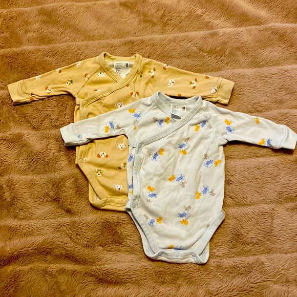 UNIQLO Long Sleeve Onesie Front Open 3 to 6 Months - Picture 1 of 3